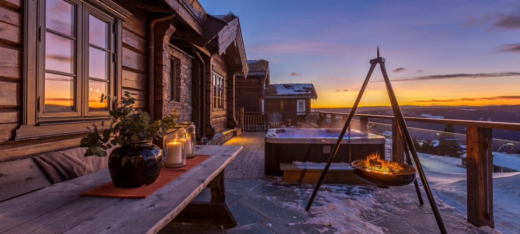 Ekskluzywne jacuzzi ze Szwecji zima