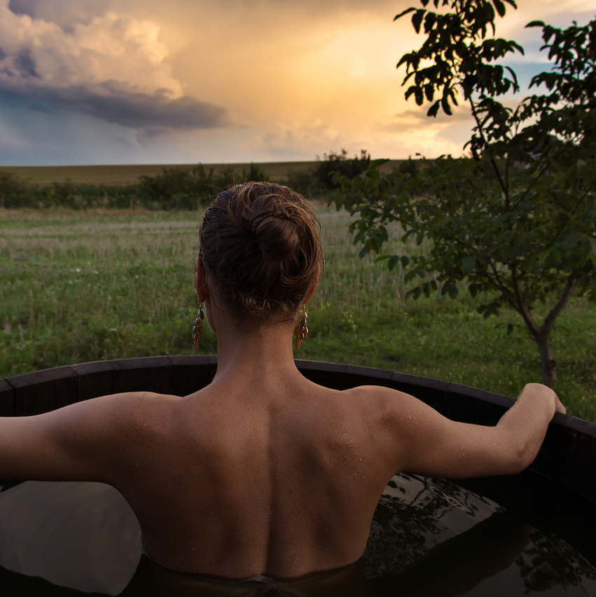 Cichy relaks w jacuzzi